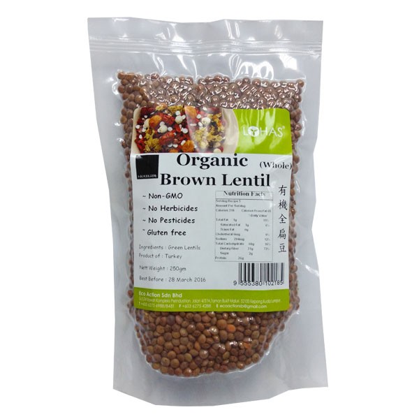Organic Brown Lentil (whole) - Lohas